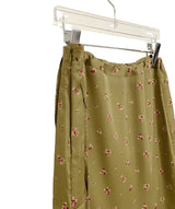 Ebony Flower Pintuck Midi Skirt