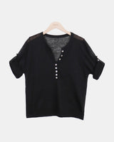 Hirem Roll-Up 7-Sleeve Knit Top