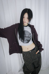VIOLA WAFFLE ZIP UP