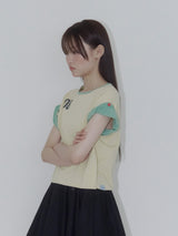 BUTTON DOUBLE SLEEVE T (YELLOW)