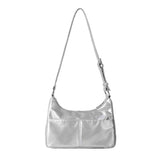 SPOILED CROSS BODY BOX BAG | SILVER METALLIC