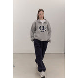 Huke x Nus. ハーフジップアップ(BLACK)
