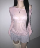 eve lace tee (4colors)