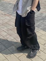 シルバーグレーナイロンカーゴバルーンパンツ　２色