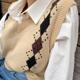 Planning V-Neck Argyle - vt