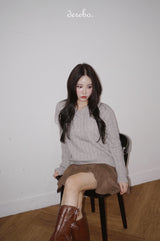 Cozy VネックプルオーバーロングスリーブVニットウェア