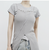 Chatier slit sleeveless dress