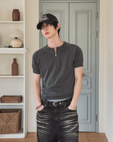 Wave Pig Half Zip Short Sleeve T-shirt