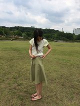 Tilt strap midi skirt (3color)