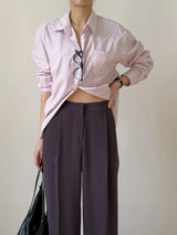 One Tuck Semi-Wide Slacks