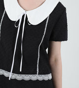 collar point blouse