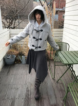 (WOOL) ブークレダッフルショートコート
