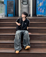 ドラスノートラックワイドデニムパンツ
