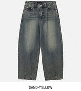 Shell Washing Wide Balloon Denim