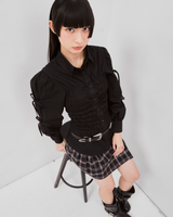 Dilma Smocked Ribbon Top