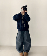 Sewing Dotom Balloon Fit Round Knit
