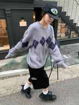 BRUSH ARGYLE KNIT (3C)