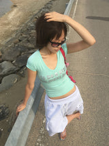 TRACK EYELET BERMUDA PANTS (3color)