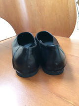 Leather flat stilettos