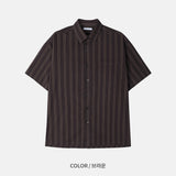 Authentic Stripe Short-Sleeve Shirt (3 Colors)