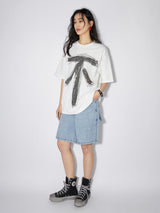 Two-sided fun print summer simple loose short-sleeved T-shirt