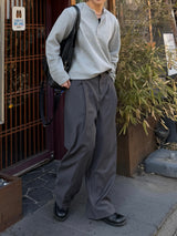 Mock wide slacks