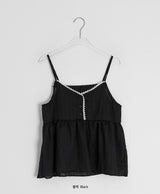 Zerni V-neck Lace Bustier Layered Sleeveless
