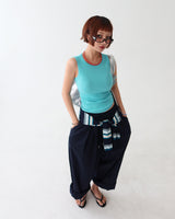 [UNISEX] Linen pintuck banding wide pants