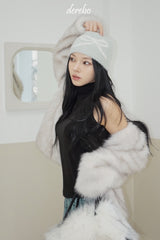 Snow White No Collar Fur Jacket