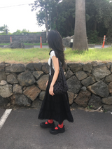 レースラッフルスカート