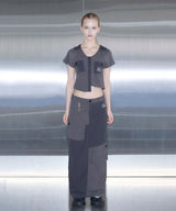 SHADE SET-UP POCKET LONG SKIRT