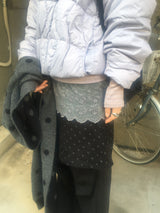 dot corduroy skirt