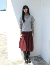 ラップ シャーリング トップ(GREY)