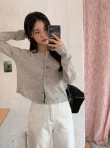 BT Linen Round Simple Knit Cardigan (10color)