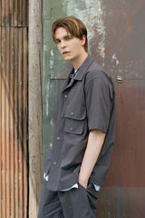 NYLON SHORT-SLEEVED SET - SHIRTS (CHARCOAL)