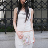 Flower Mini Cross Bag - Pink