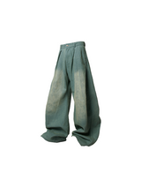 RELABEL Three-Dimensional Composition (Depiction) Waist Pleats Leg Pleats Washed Layered Jeans