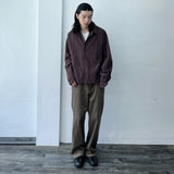 Ribbed Draped Wide Trousers