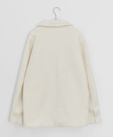 Elma Collar Double Button Wool Half Coat