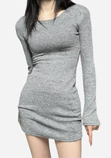 Slim wear fit rib one piece