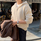 LMN St. 3 Button Alpaca Hooded Knitwear (3 colors)