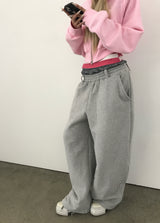 トランクレイヤードワイドパンツ
