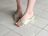 [ 6cm ] monet flip square wedge flip-flops