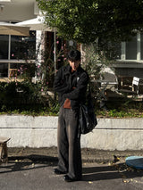 Zenith Thin Black Denim Pants (S / M / L)