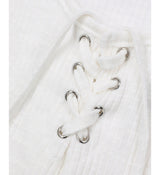 SARON EYELET LACE-UP SLIM FIT HALF T (3COLOR)