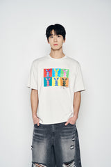 25SS ヘムラインデストロイドデニムショートパンツ グレー