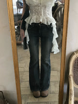 Bridget Gradient Washing Bootcut Denim Pants