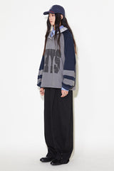 Vertical striped texture, elastic waist design, drapey casual long pants