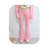 stripe boot cut pants red