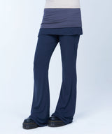 Folded colorblock skirtpants - NAVY